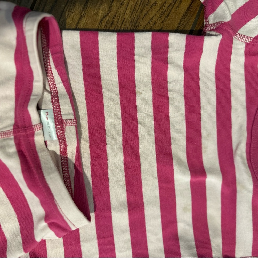 Hanna Anderson Pink and White Striped pajamas